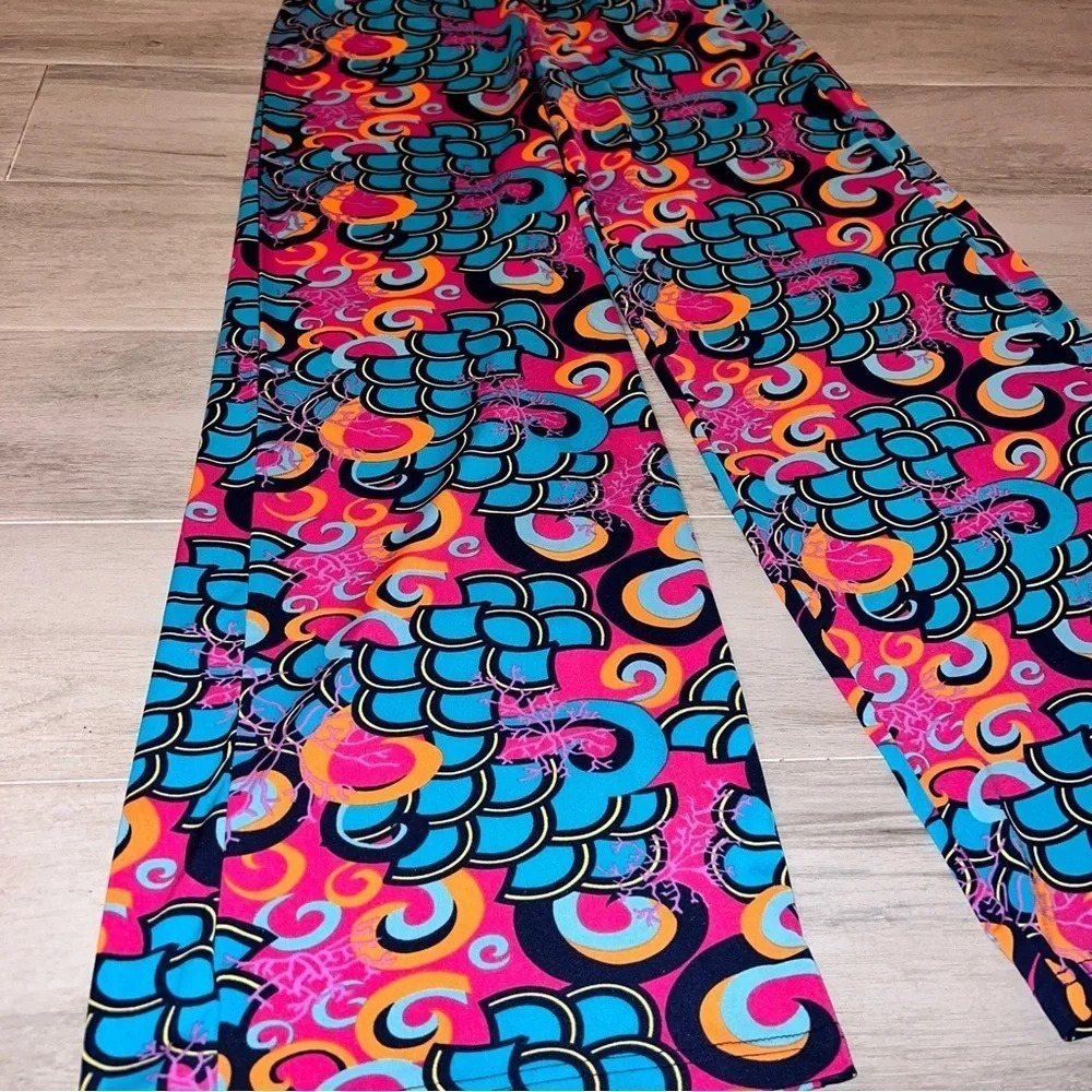 Tracy Negoshian Pink and Blue Abstract Wide Leg Boho Pants, Women’s Size XS - Picture 7 of 7